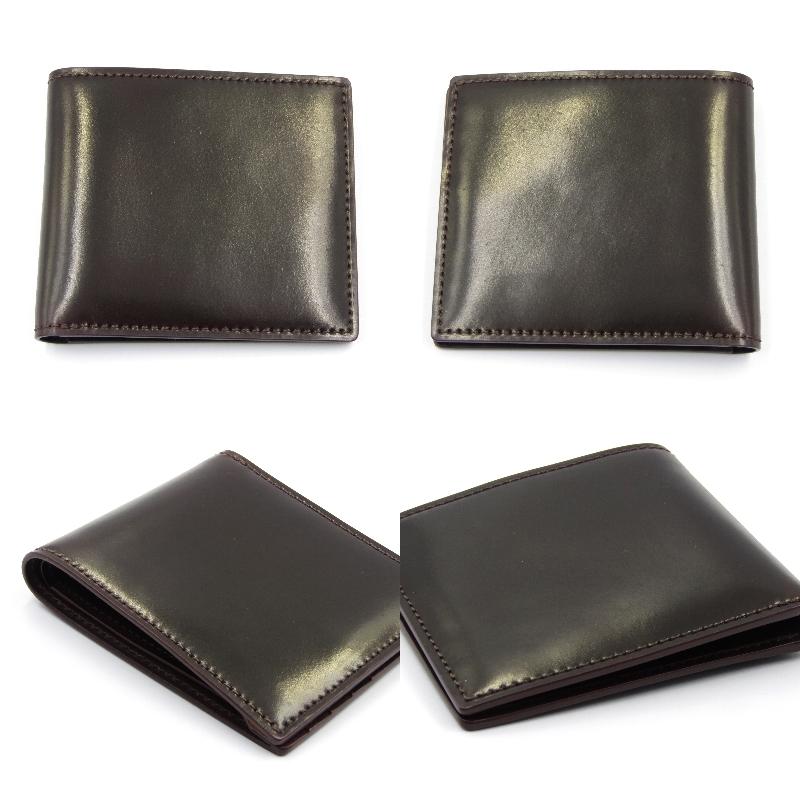 り*す様 GANZO 二つ折り財布　バーガンディ　シェルコードバン SHELL CORDOVAN 2(シェルコードバン2) 小銭入れ付き二つ折り財布