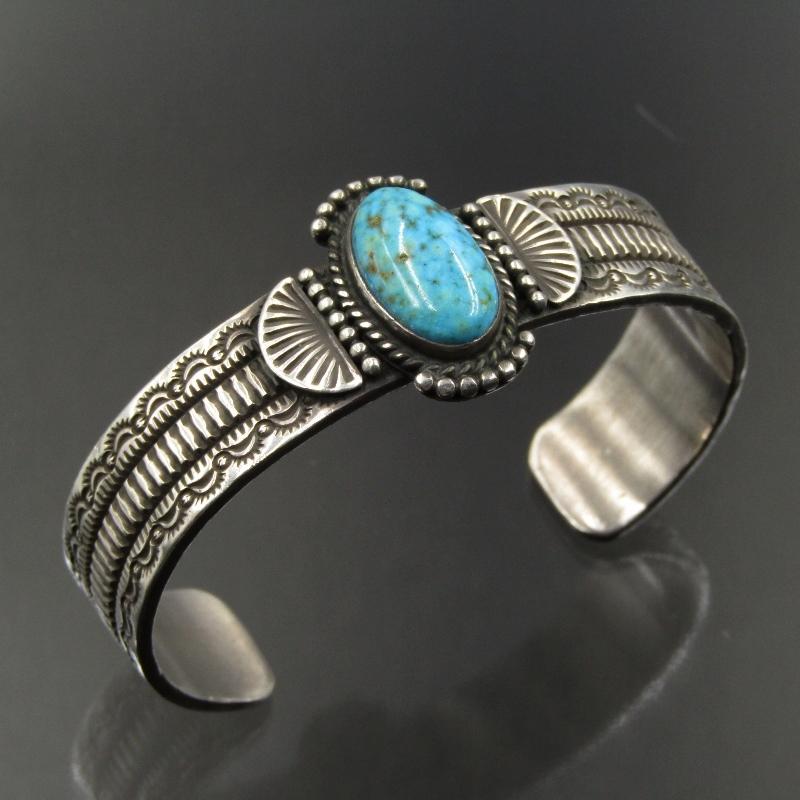 Herman Smith ナバホ族 バングル キングマン ターコイズ