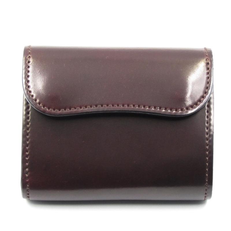 WILDSWANS 美品 ワイルドスワンズ 三つ折り財布 シェルコードバン ENO  