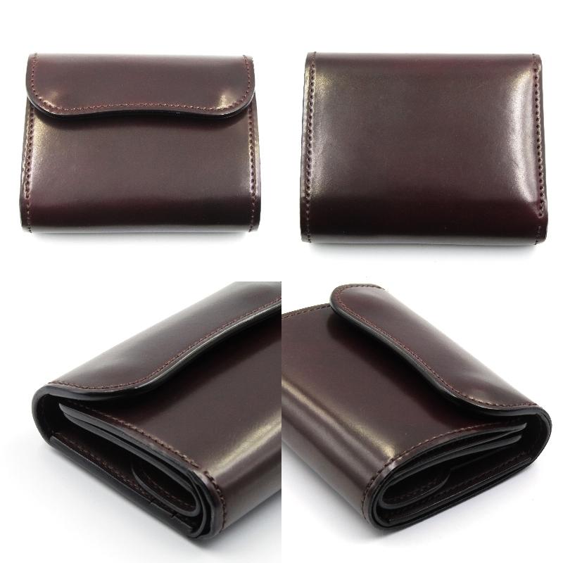 美品 WILDSWANS ワイルドスワンズ 三つ折り財布 シェルコードバン ENO 