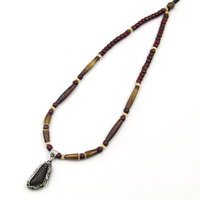 BIGHAND ビッグハンド ネックレス 三角線トップ ビーズ 2050 組