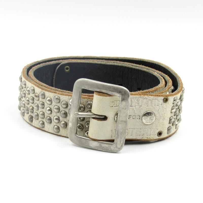 美品 BALTAZAR × HYSTERIC GLAMOUR ヒステリックグラマー ベルト DOT STUDS BELT スタッズ バルタザール  ホワイト 白 S 80005404 : 80005404 : クラシック - 通販 - Yahoo!ショッピング