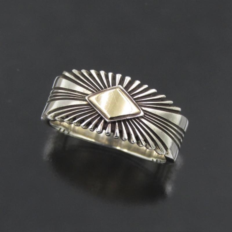 Patricia Bedonie ナバホ族 リング 14K サンバースト Patricia Bedonie ナバホ族 リング 14K サンバースト