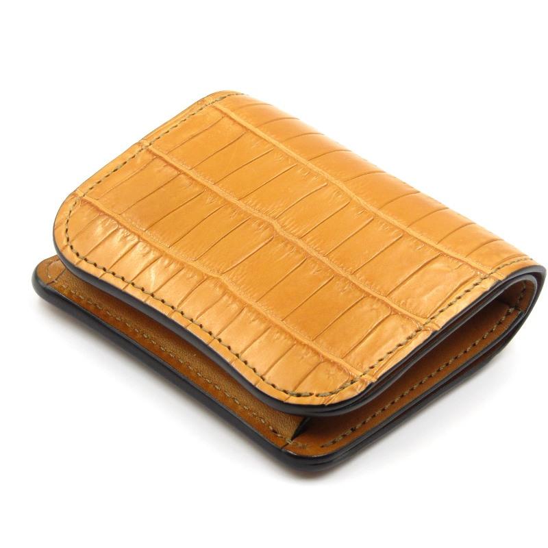 WILDSWANS 美品 ワイルドスワンズ ミニ財布 クロコ PALM-V2 WILDSWANS 美品 ワイルドスワンズ ミニ財布 クロコ PALM-V2