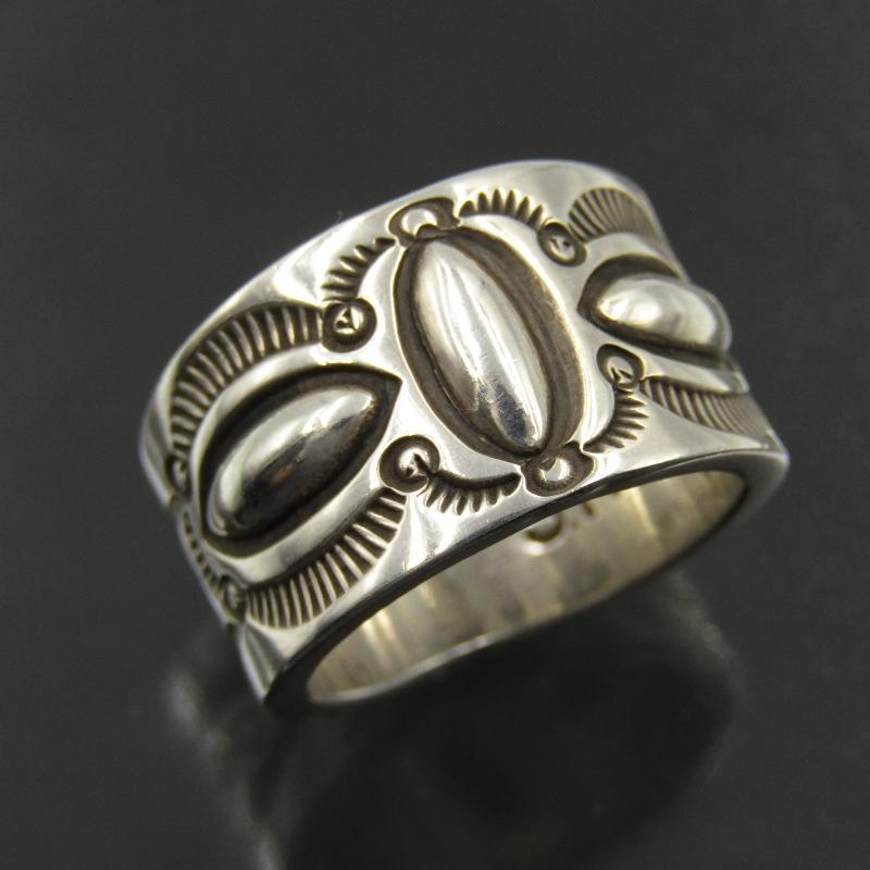 Herman Smith ナバホ族 リング スタンプワーク ハーマンスミス ナバホ