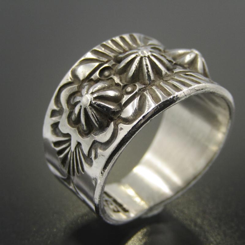 Edison Sandy Smithエディソンサンディスミス＊アポロリング Edison Sandy Smith ナバホ族 リング スタンプワーク エディソン