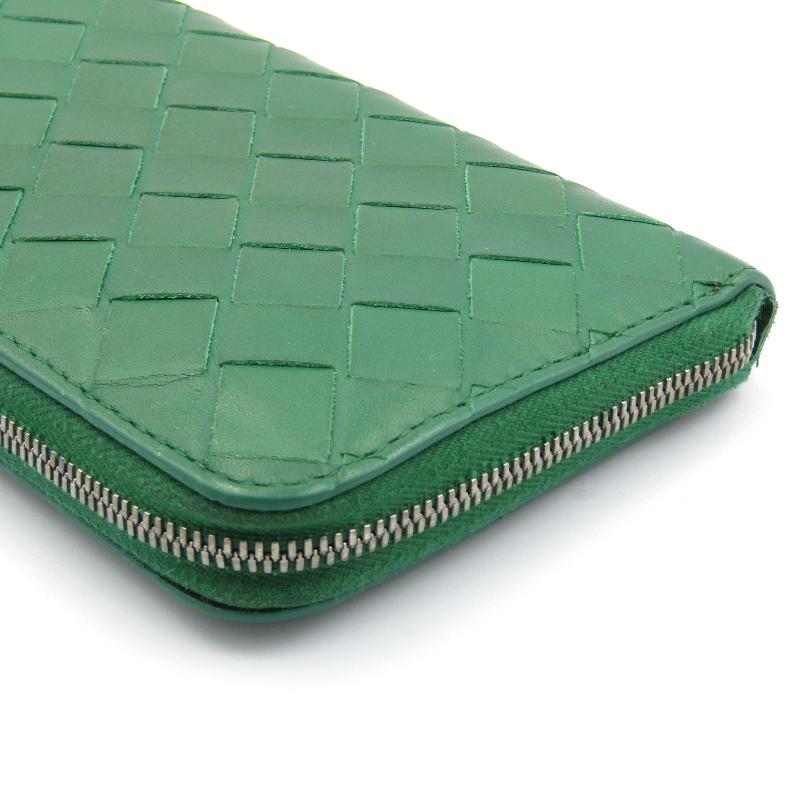 美品　ボッテガヴェネタ　イントレチャート　ラウンドファスナー　切り替え　長財布 BOTTEGA VENETA ボッテガヴェネタ 長財布 イントレチャート