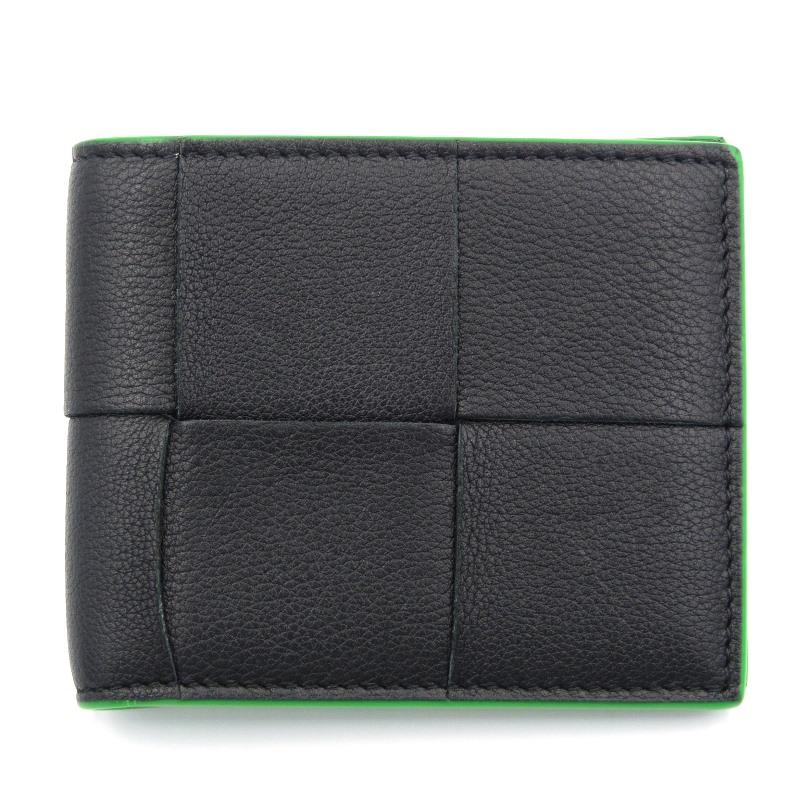BOTTEGA VENETA ブラック 二つ折り 財布 カセット 美品 ボッテガ ボッテガヴェネタ 財布 ボッテガ 二つ折り BOTTEGA VENETA