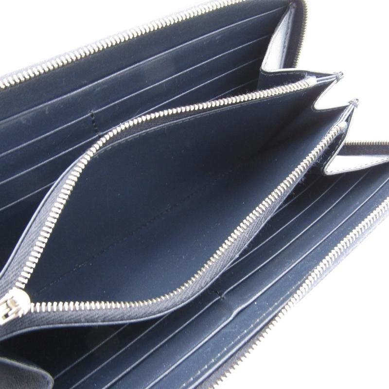 美品 CELINE セリーヌ 長財布 ラージ ジップドウォレット グレ 
