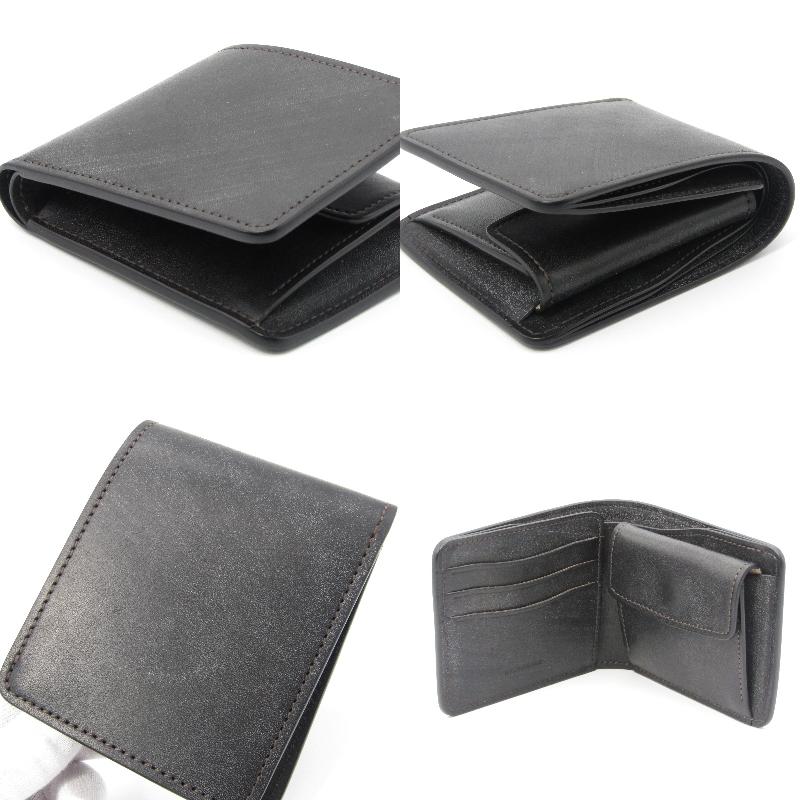 WILDSWANS 美品 ワイルドスワンズ 二つ折り財布 フルグレイン  