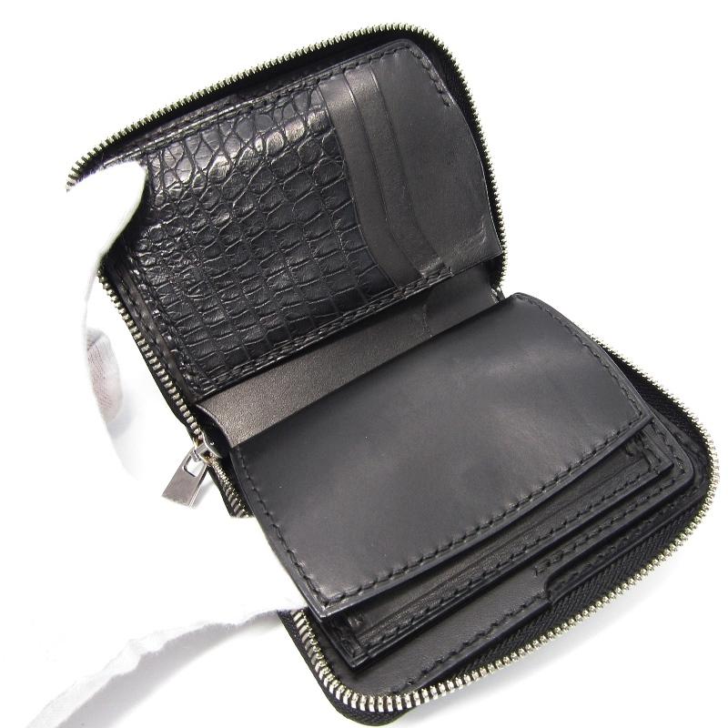 美品 no9ray silver&leather ナンバーナインレイ 二つ折り財布 美品 no9ray silver&leather ナンバーナインレイ 二つ折り財布
