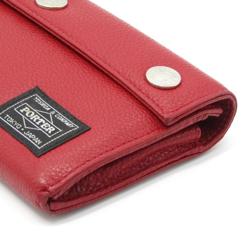 PORTER 美品 ポーター 長財布 SHRINK RED LONG PURSE 383-03115