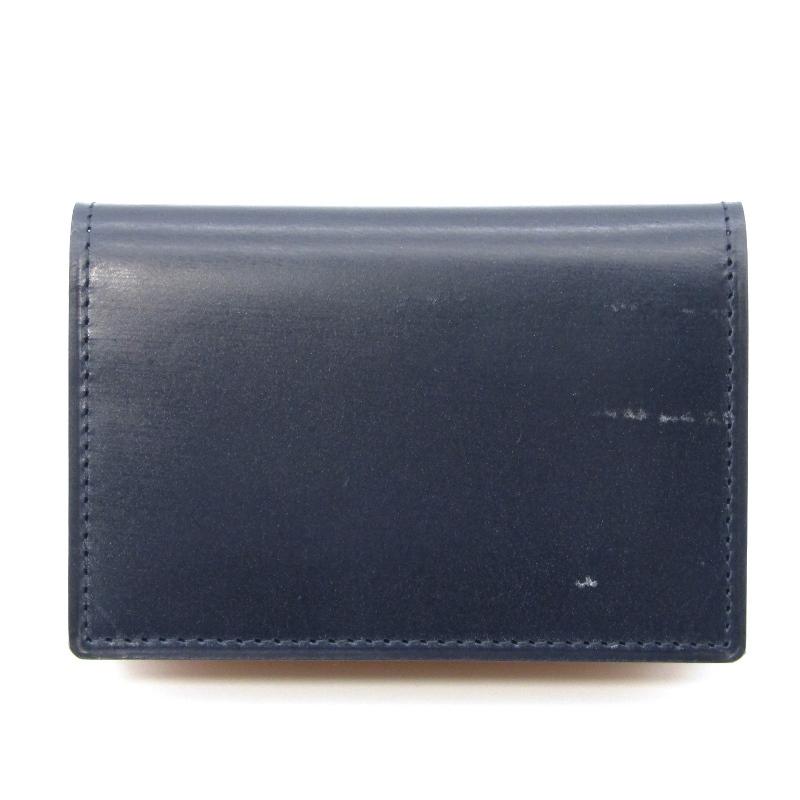 GANZO 名刺入れ ブライドルレザー GANZO 未使用 ガンゾ 名刺入れ 57189 THIN BRIDLE 通しマチ シン