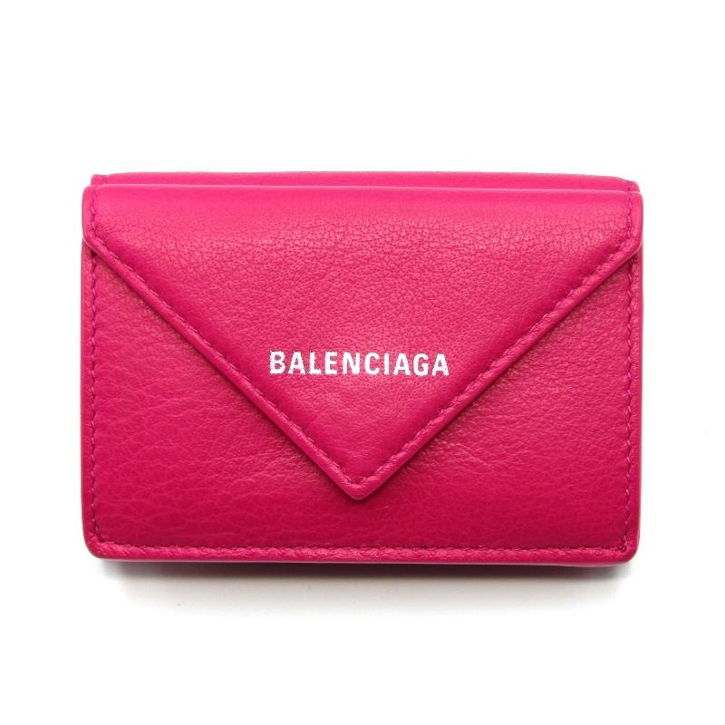 BALENCIAGA 美品 バレンシアガ ミニ財布 391446 ミニウォレット 三  