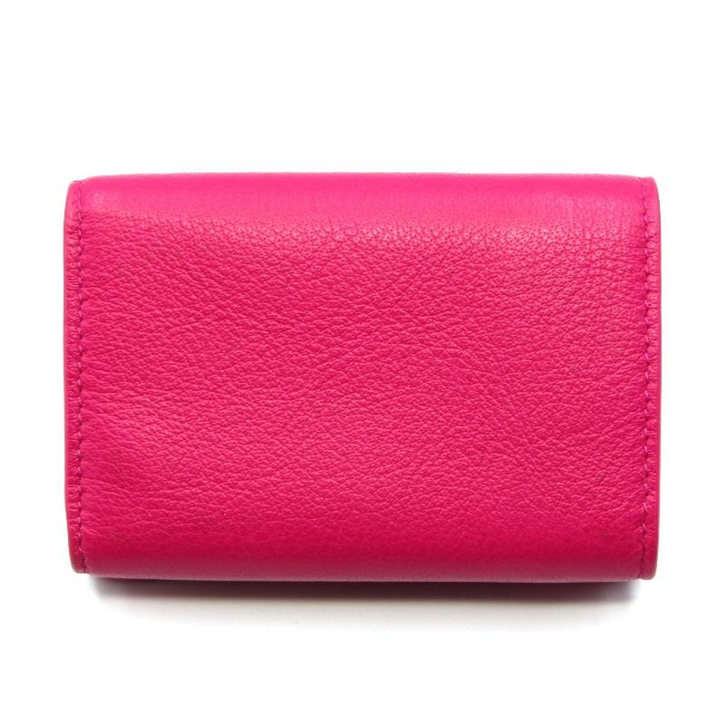 BALENCIAGA 美品 バレンシアガ ミニ財布 391446 ミニウォレット 三  