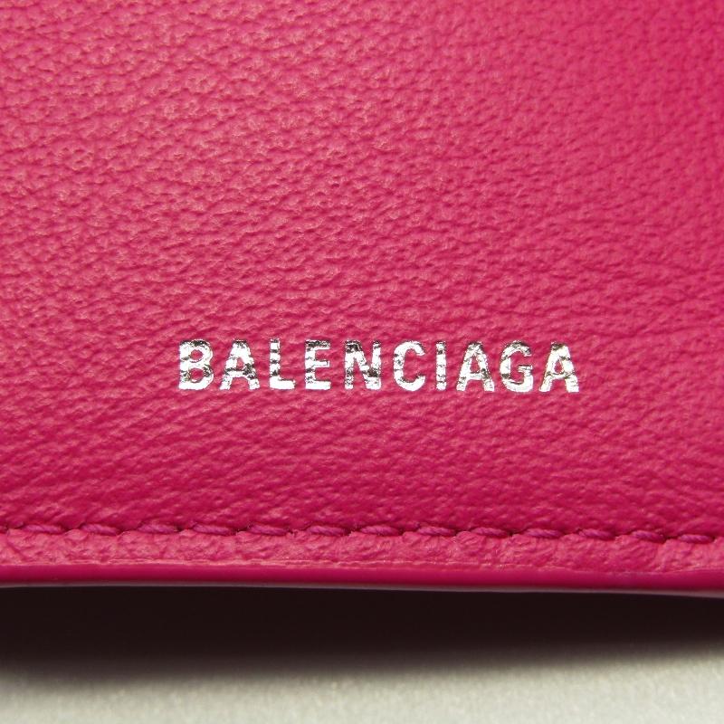 BALENCIAGA 美品 バレンシアガ ミニ財布 391446 ミニウォレット 三  