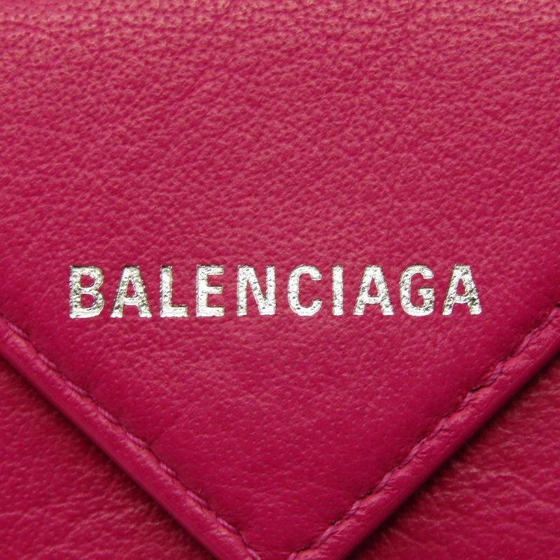 BALENCIAGA 美品 バレンシアガ ミニ財布 391446 ミニウォレット 三  