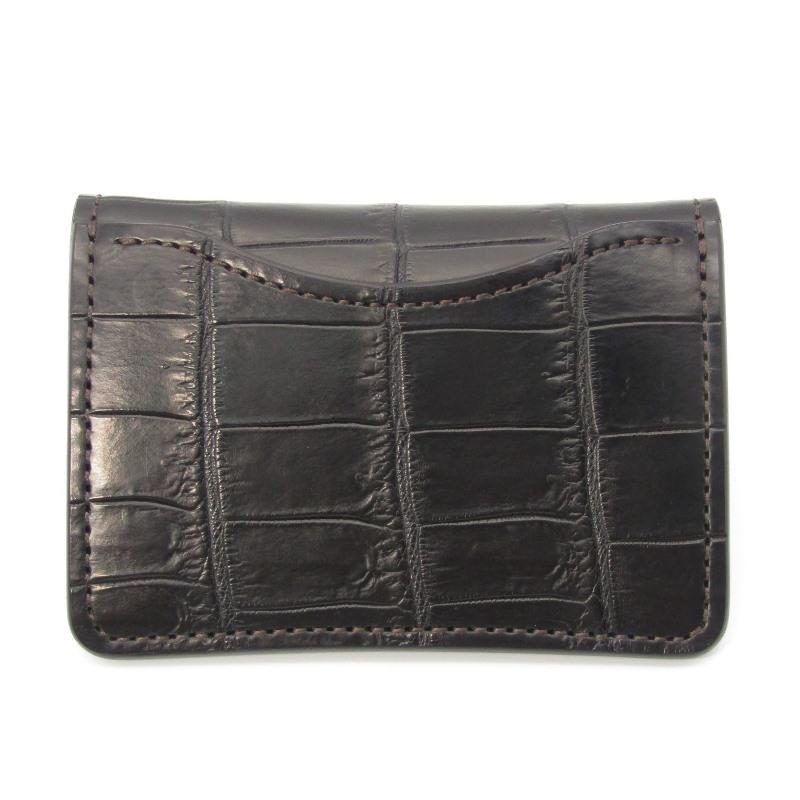 【美品】ワイルドスワンズ タング 小銭入れ ヌバック クロコダイル ブラック 黒 WILDSWANS 美品 ワイルドスワンズ 小銭入れ クロコ TONGUE