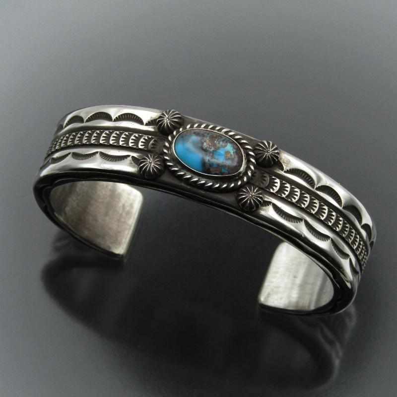 美品 Herman Smith ナバホ族 バングル ビズビー ターコイズ ハーマン