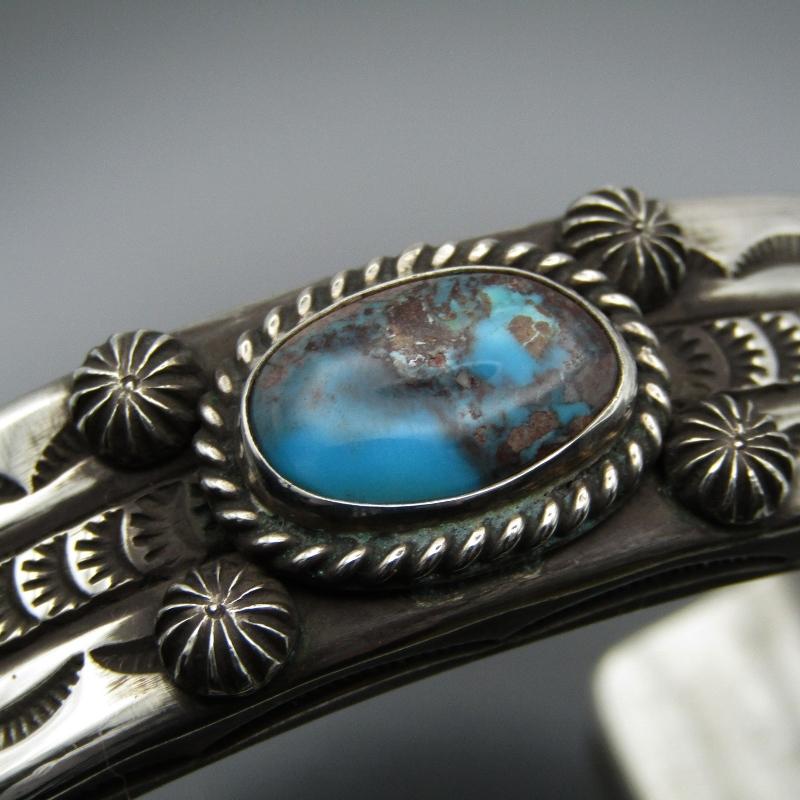 美品 Herman Smith ナバホ族 バングル ビズビー ターコイズ ハーマン