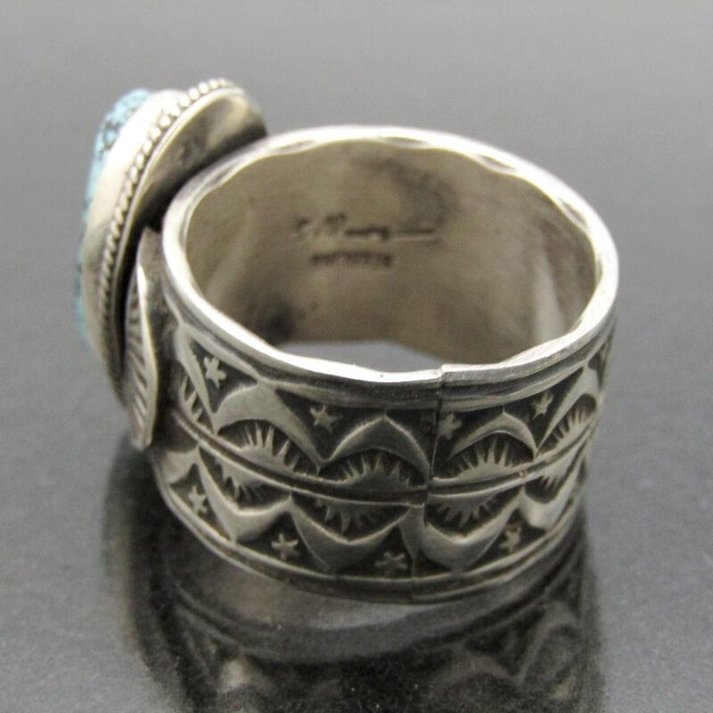 Bo Reeves ナバホ族 リング ターコイズ スタンプワーク ボーリーブス