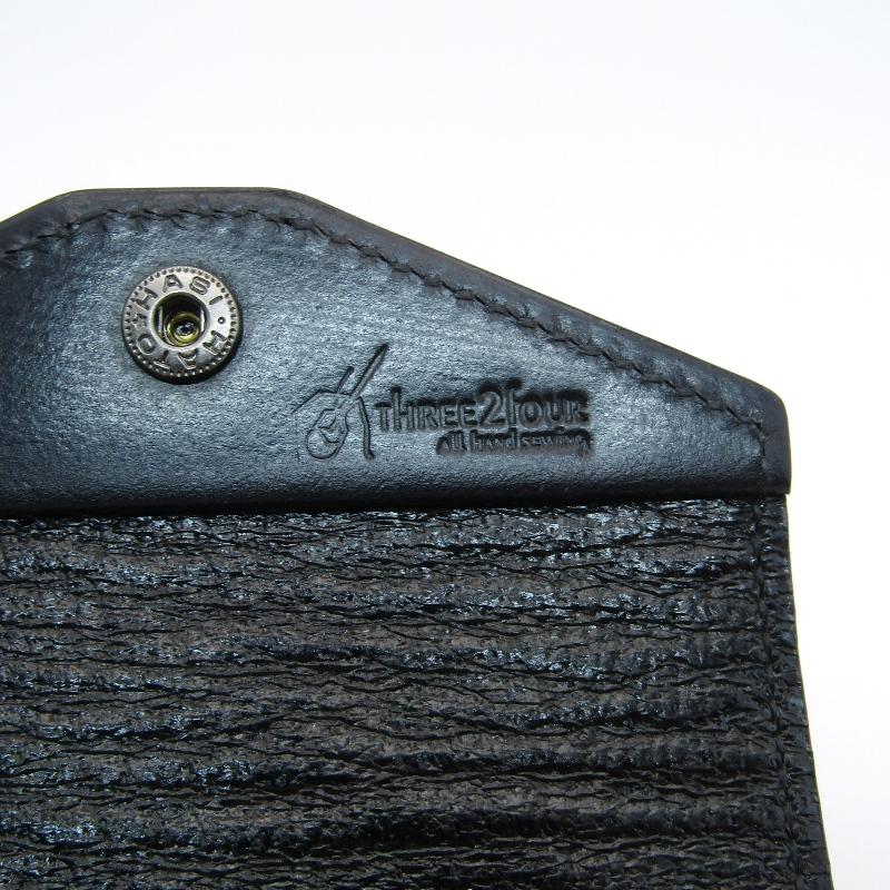 three2four rad THREE 2 FOUR RAD 財布 未使用 Three2Four スリーツーフォー 三つ折り財布 RAD 黒桟