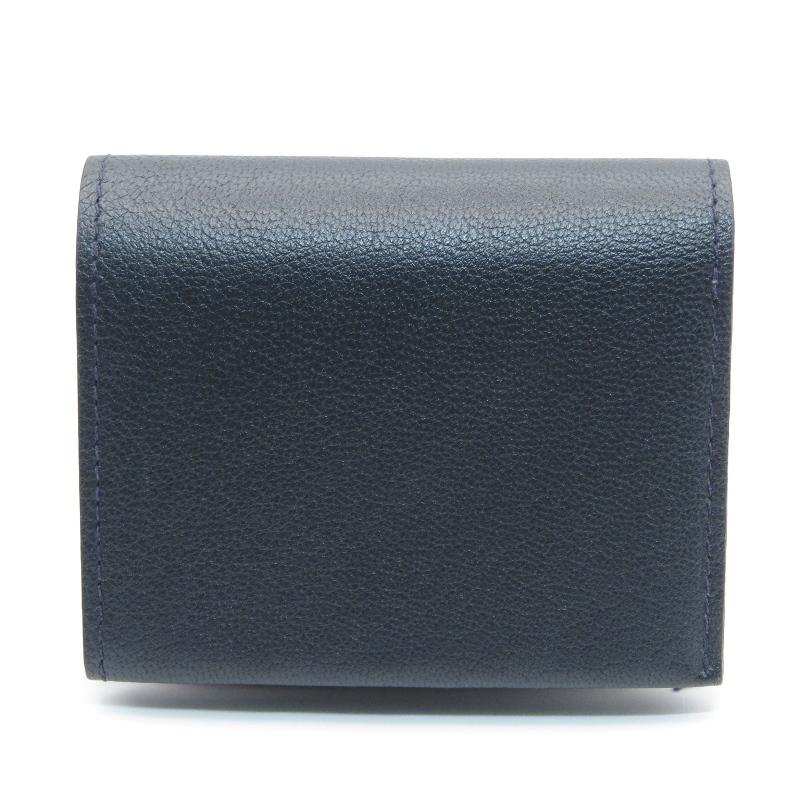 美品 MOLINI モリニ 二つ折り財布 Bifold compact wallet ゴートレザー