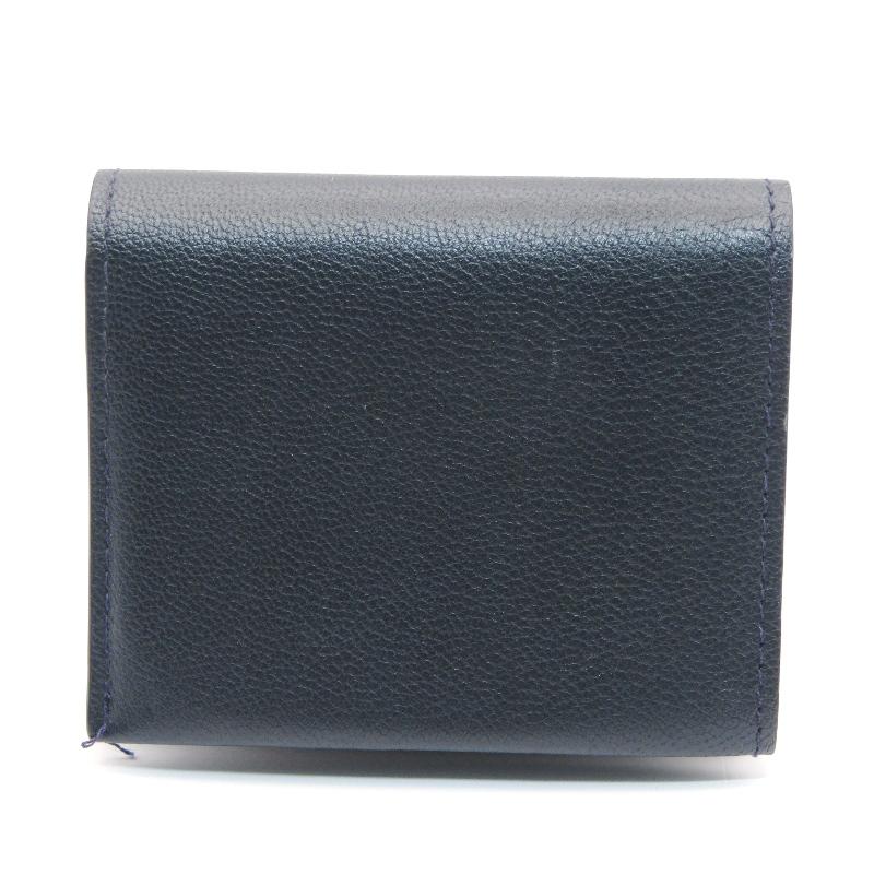 美品 MOLINI モリニ 二つ折り財布 Bifold compact wallet ゴートレザー