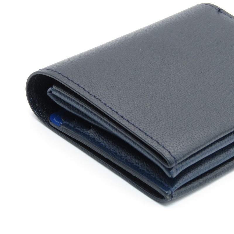 Molini モリニ シュリンクレザー 二つ折り財布 Bifold Compact Wallet - Black × Gray – MOLINI（モリニ