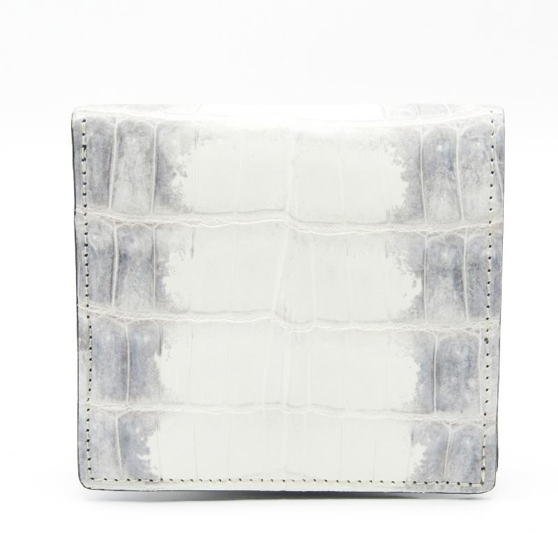 美品 SENNYU 新進工房 二つ折り財布 ヒマラヤクロコ クロコダイル 本革