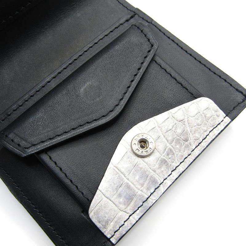 美品 SENNYU 新進工房 二つ折り財布 ヒマラヤクロコ クロコダイル 本革