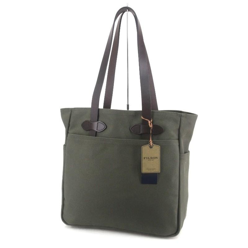 未使用 FILSON フィルソン トートバッグ 70260 TOTE BAG WITHOUT ZIPPER ウィズアウトジッパー オリーブ  ラギッドツイル バッグ 鞄 中古 90000615 :90000615:クラシック - 通販 - Yahoo!ショッピング