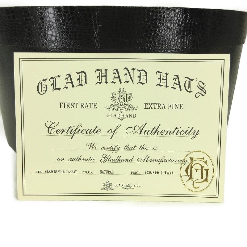 ★新品同様★グラッドハンド　パナマハット　日本製　天然草　size Ｌ GLAD HAND 未使用 グラッドハンド パナマハット PANAMA HAT 