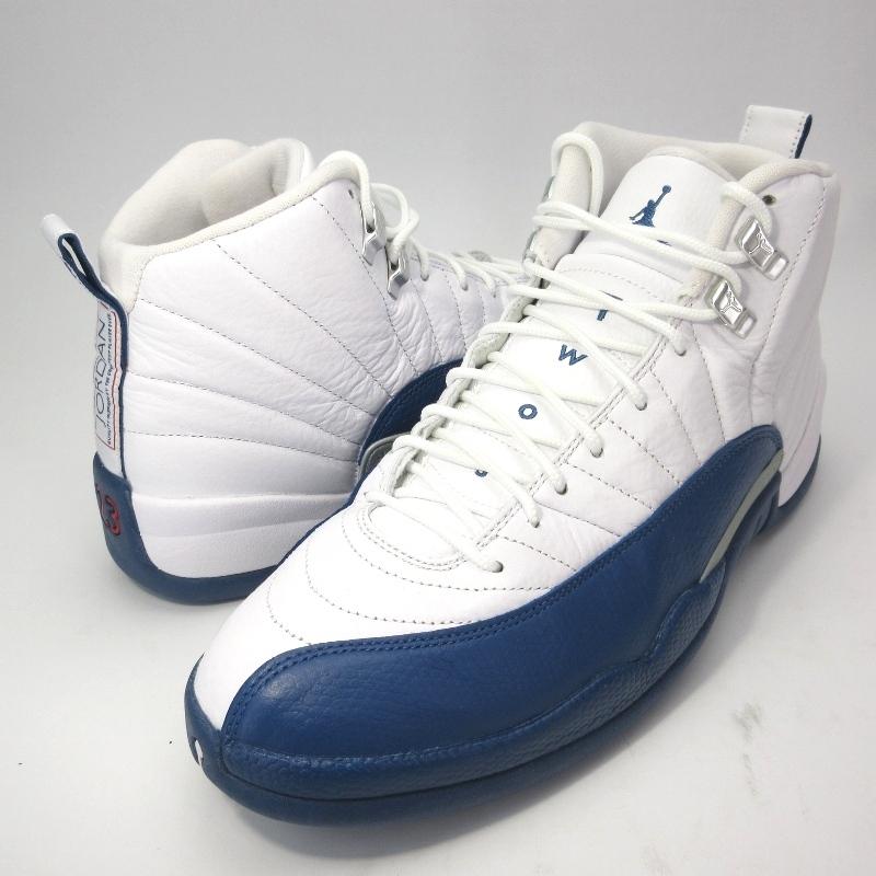 良品 NIKE ナイキ AIR JORDAN 12 RETRO 130690-113 フレンチブルー 復刻 15年製 WHITE/FRENCH BLUE 28.5cm 箱付スニーカー  中古 90001767｜classic｜02