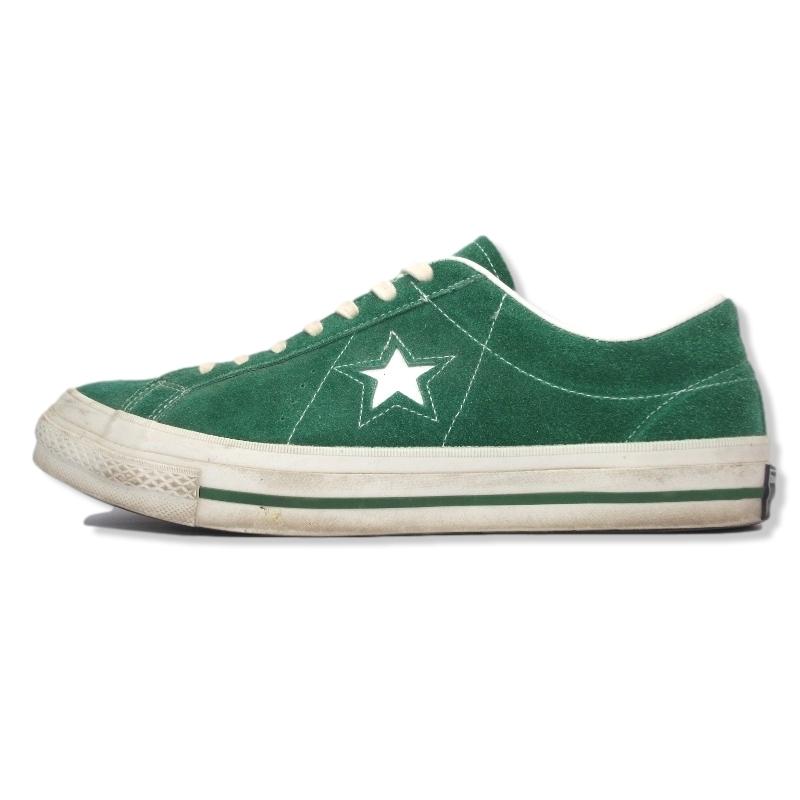 CONVERSE コンバース ONE STAR SU OX スエード 復刻 90s ビンテージ ワンスター グリーン 緑 UK9.5スニーカー 中古 90001829 : クラシック - 通販 - Yahoo!ショッピング CONVERSE コンバース ONE STAR SU OX スエード 復刻 90s ビンテージ ワンスター グリーン 緑 UK9.5スニーカー 中古 90001829 : クラシック - 通販 - Yahoo!ショッピング