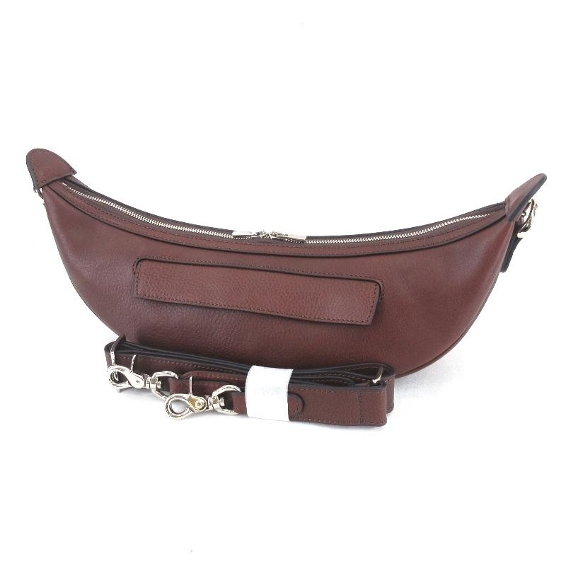 万双 マンソウ シモーネ バナナボディバッグ ショルダーバッグ ブラウン 未使用 万双 マンソウ ボディバッグ 00000216 シモーネ バナナ