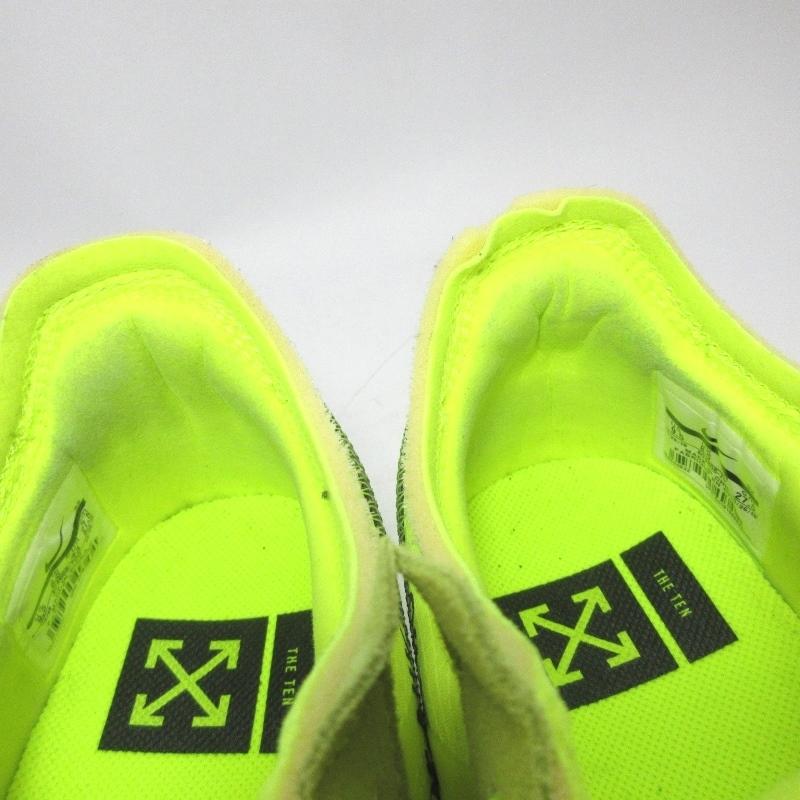 OFF-WHITE × NIKE ナイキ THE 10 AIR FORCE 1 LOW AO4606-700 ボルト VOLT/HYPER JADE-CONE-BLACK 27.5cm 箱付スニーカー  中古 90003428｜classic｜07