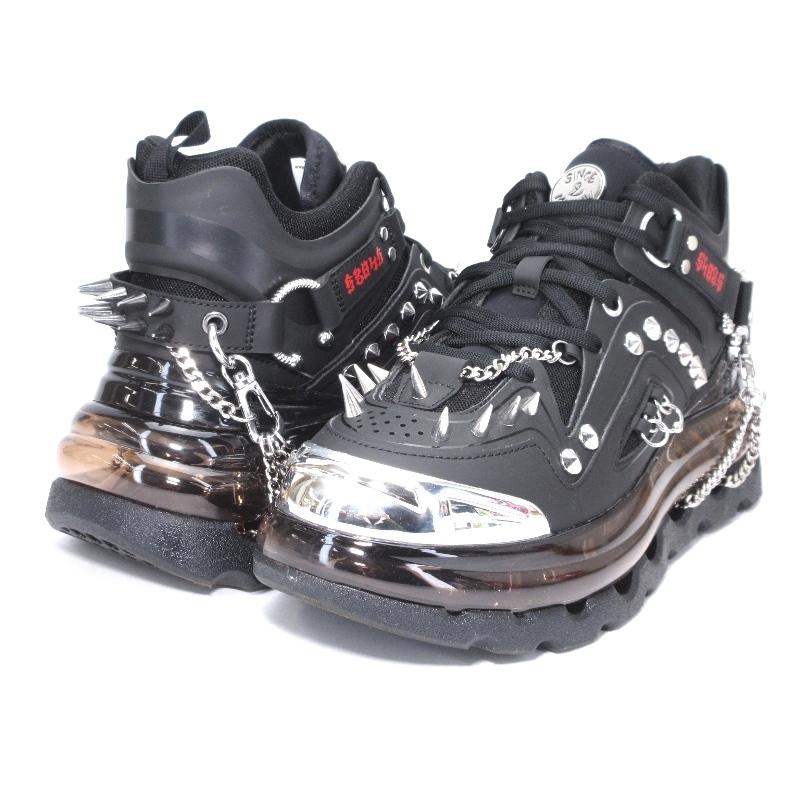 美品 SHOES 53045 シューズ53045 41 BUMP'AIR BLACK GOTHIC HIGH 美品 SHOES 53045 シューズ53045 41 BUMP'AIR BLACK GOTHIC HIGH
