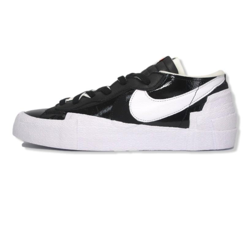 NIKE × Sacai Nike DM6443-001 新品 メンズ27cm Nike Sacai x Blazer Low Black Patent Men's Size 9 White