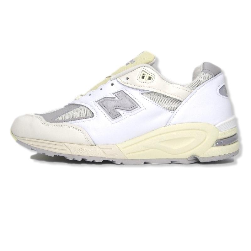 new balance m990v2 by teddy santis white navy red