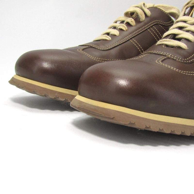 santoni サントーニ レザースニーカー ドレスシューズ UK6.5 靴紐付 Santoni】AMG ロゴ レースアップ レザー スニーカー (SANTONI