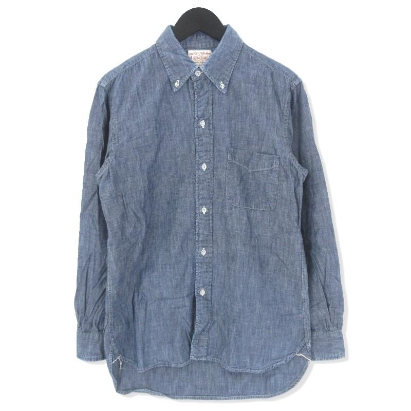 BONCOURA ボンクラ 長袖シャツ シャンブレー ボタンダウン 無地 BD 