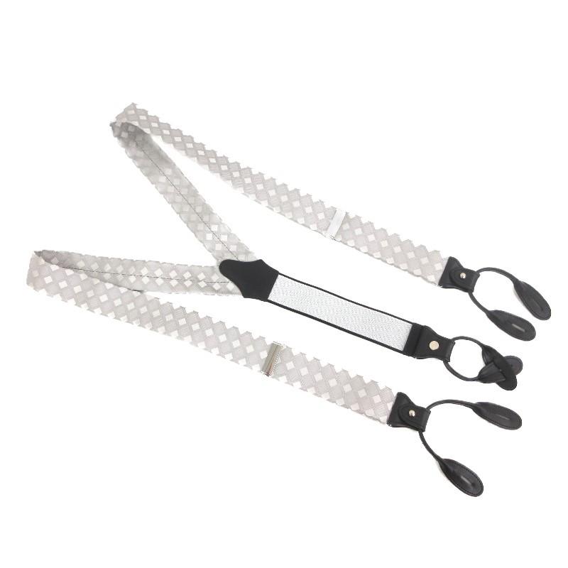 Aquascutum アクアスキュータム サスペンダー レザー シルクコンビ Y型 チェック 柄 光沢 Silk グレー 灰 メンズ 小物 中古 クラシック 通販 Yahoo ショッピング