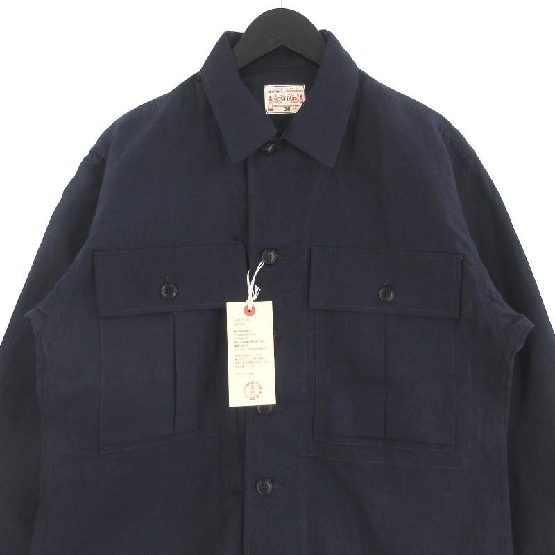 未使用 BONCOURA ボンクラ B-43 シャツジャケット INDIGO LINEN リネン 