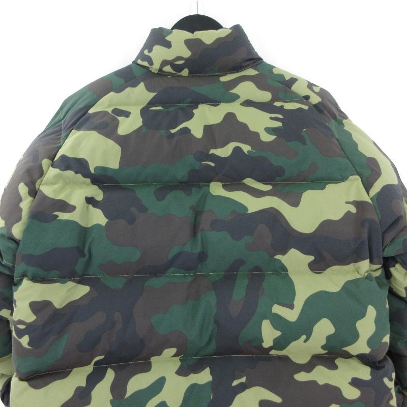 A BATHING APE アベイシングエイプ ダウンジャケット 迷彩 柄 緑 A BATHING APE アベイシングエイプ ダウンジャケット 迷彩 柄 緑