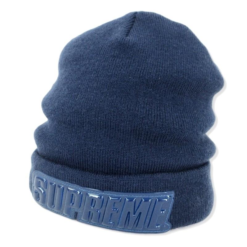 Supreme シュプリーム ビーニー 2019AW Raised Patent Logo Beanie 
