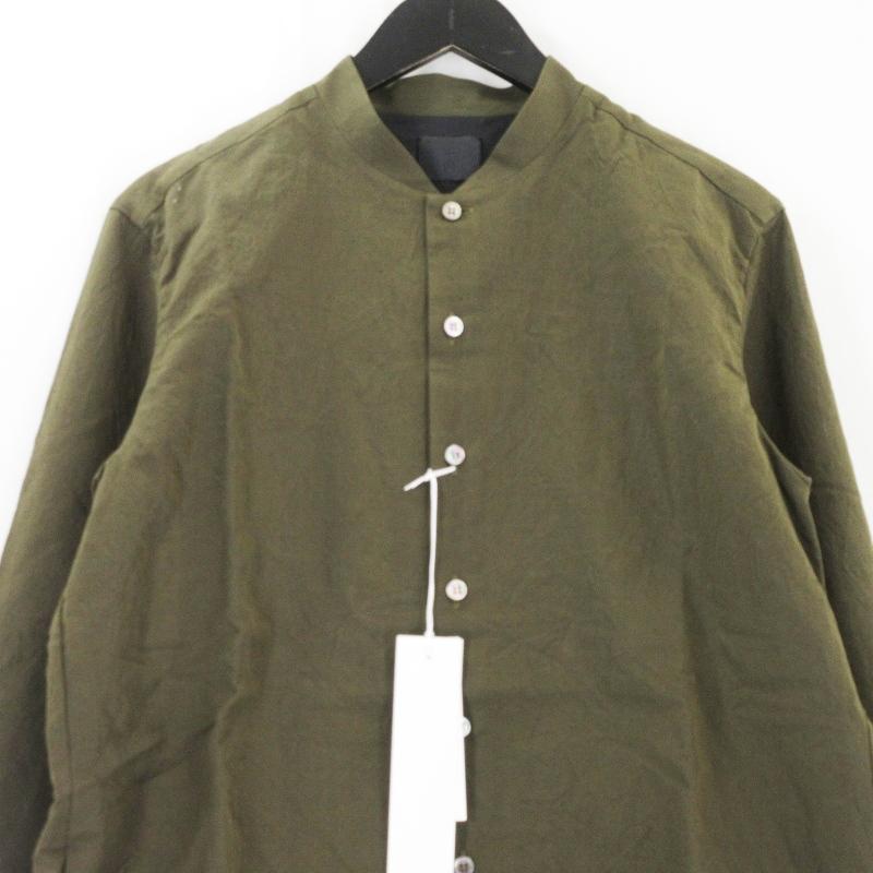 美品 山内 ヤマウチ 長袖シャツ yc41 有松塩縮加工リネンシャツ