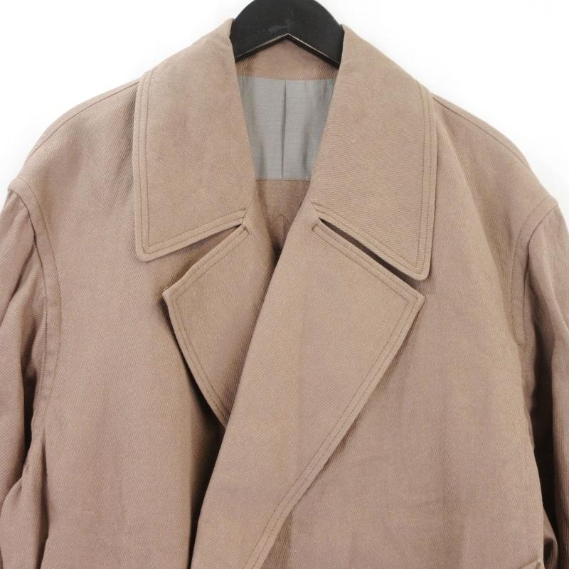 YOKE ヨーク Paper Kersey Double Breasted Overcoat YK21SS0185C ぺー