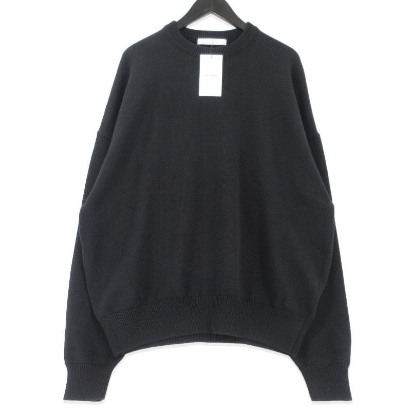 未使用 SOPHNET. ソフネット COTTON SILK EMBROIDERY KNIT SPNT-260071 ミドルゲージ クルーネック シルク混紡 ブラック 黒 4  99000367 未使用 SOPHNET. ソフネット COTTON SILK EMBROIDERY KNIT SPNT-260071