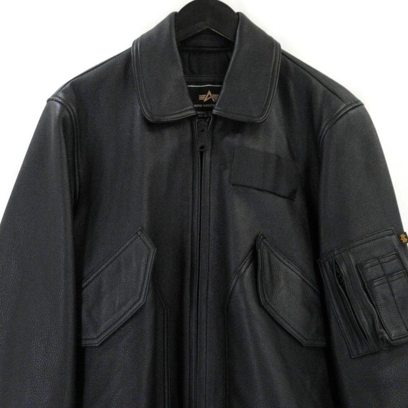 ALPHA INDUSTRIES アルファ レザーフライトジャケット CWU-45型 本革